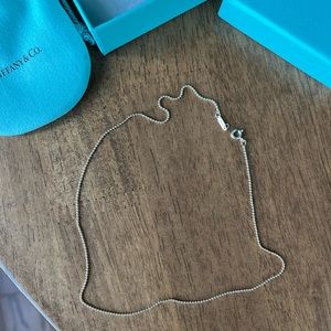 Tiffany Authentic beaded chain sterling silver, 16’ inch long.new.